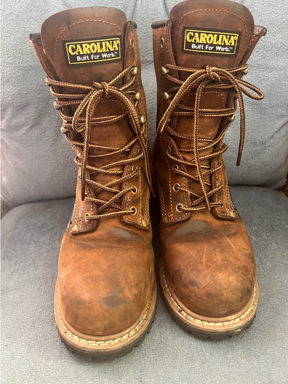 Men's Carolina Brown Work Boots -Steel Toe  Waterproof Leather size 7D